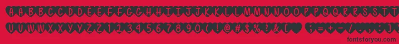 LoveIsAwesome2Otf Font – Black Fonts on Red Background