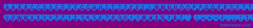 LoveIsAwesome2Otf Font – Blue Fonts on Purple Background