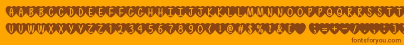 LoveIsAwesome2Otf Font – Brown Fonts on Orange Background