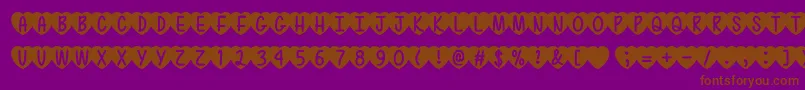 LoveIsAwesome2Otf Font – Brown Fonts on Purple Background