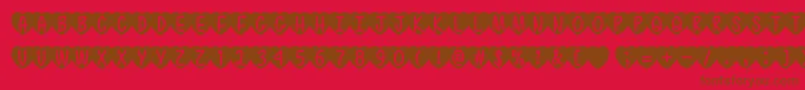 LoveIsAwesome2Otf Font – Brown Fonts on Red Background