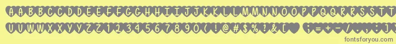 LoveIsAwesome2Otf Font – Gray Fonts on Yellow Background