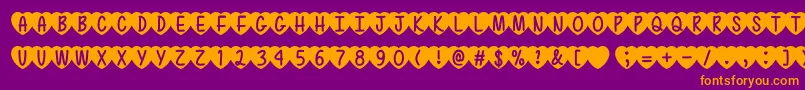 LoveIsAwesome2Otf Font – Orange Fonts on Purple Background