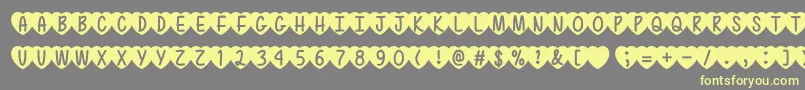 LoveIsAwesome2Otf Font – Yellow Fonts on Gray Background