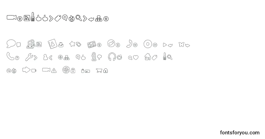 WebToolsOutline Font – alphabet, numbers, special characters
