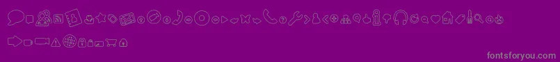 WebToolsOutline-Schriftart – Graue Schriften auf violettem Hintergrund