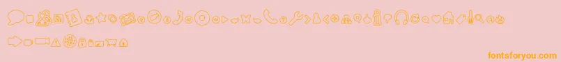WebToolsOutline Font – Orange Fonts on Pink Background