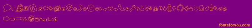 WebToolsOutline Font – Orange Fonts on Purple Background