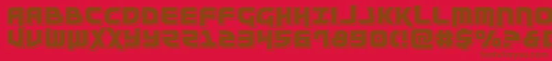 Police Moltorspunch – polices brunes sur fond rouge