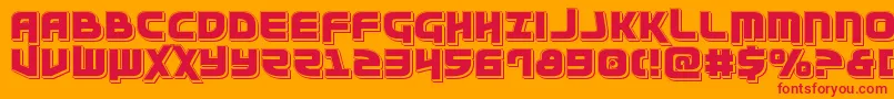 フォントMoltorspunch – オレンジの背景に赤い文字