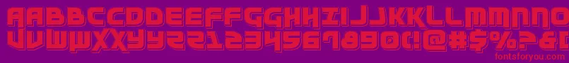 fuente Moltorspunch – Fuentes Rojas Sobre Fondo Morado