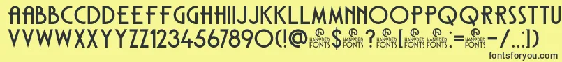 DkCarambola Font – Black Fonts on Yellow Background