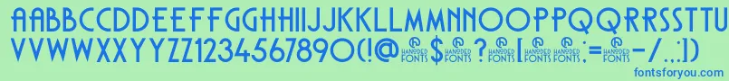 DkCarambola Font – Blue Fonts on Green Background