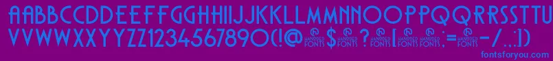 DkCarambola Font – Blue Fonts on Purple Background