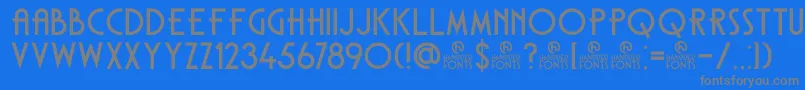 DkCarambola Font – Gray Fonts on Blue Background