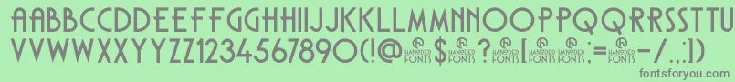 DkCarambola Font – Gray Fonts on Green Background