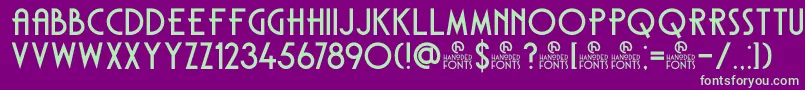 DkCarambola Font – Green Fonts on Purple Background