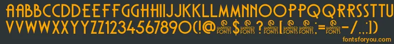 DkCarambola Font – Orange Fonts on Black Background