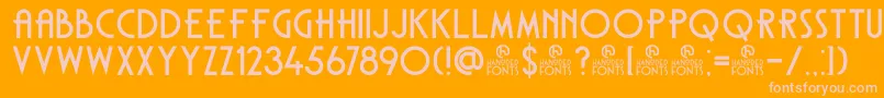 DkCarambola Font – Pink Fonts on Orange Background