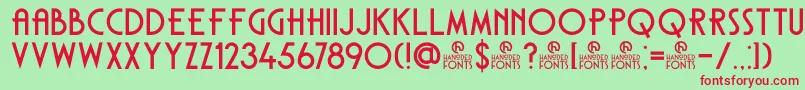 DkCarambola Font – Red Fonts on Green Background