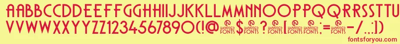 DkCarambola Font – Red Fonts on Yellow Background