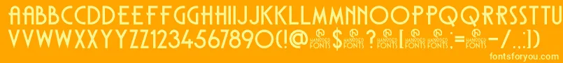 DkCarambola Font – Yellow Fonts on Orange Background