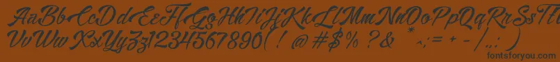 AlisandraDemo Font – Black Fonts on Brown Background