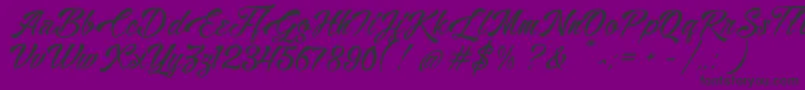 AlisandraDemo-fontti – mustat fontit violetilla taustalla