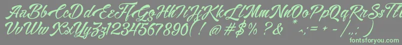 AlisandraDemo Font – Green Fonts on Gray Background