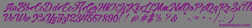 AlisandraDemo Font – Purple Fonts on Gray Background