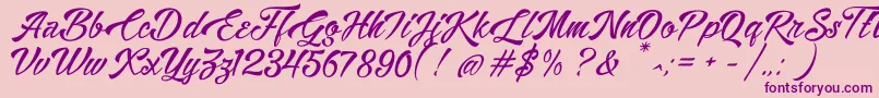 AlisandraDemo Font – Purple Fonts on Pink Background