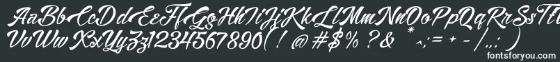 Шрифт AlisandraDemo – белые шрифты на чёрном фоне