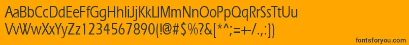 Ergoemediumcondensed Font – Black Fonts on Orange Background