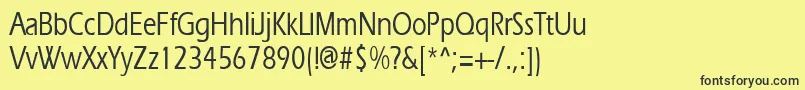Ergoemediumcondensed Font – Black Fonts on Yellow Background