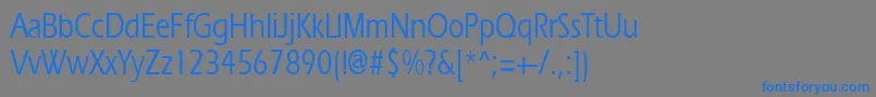 Ergoemediumcondensed Font – Blue Fonts on Gray Background