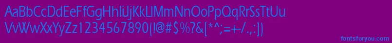 Ergoemediumcondensed Font – Blue Fonts on Purple Background