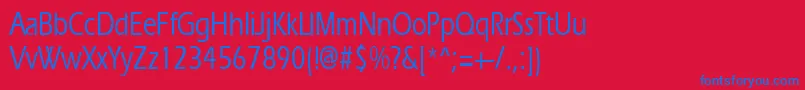 Ergoemediumcondensed Font – Blue Fonts on Red Background