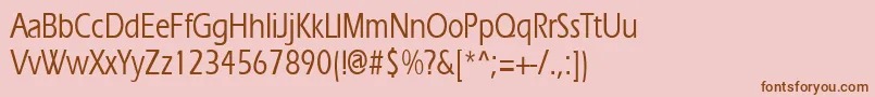 Ergoemediumcondensed Font – Brown Fonts on Pink Background