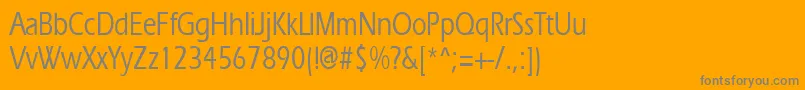 Ergoemediumcondensed Font – Gray Fonts on Orange Background