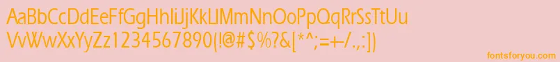 Ergoemediumcondensed Font – Orange Fonts on Pink Background
