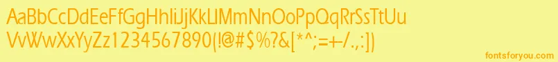 Ergoemediumcondensed Font – Orange Fonts on Yellow Background