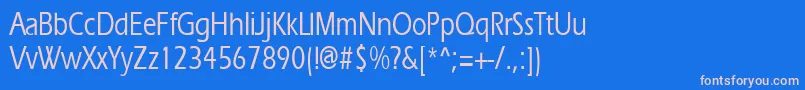 Ergoemediumcondensed Font – Pink Fonts on Blue Background