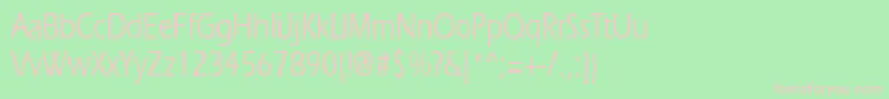 Ergoemediumcondensed Font – Pink Fonts on Green Background