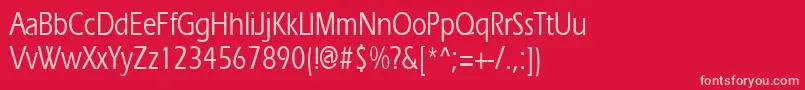 Ergoemediumcondensed Font – Pink Fonts on Red Background