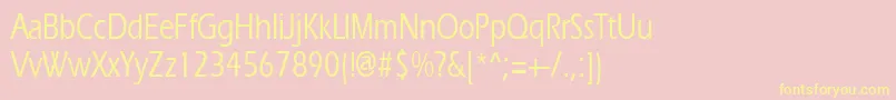Ergoemediumcondensed Font – Yellow Fonts on Pink Background