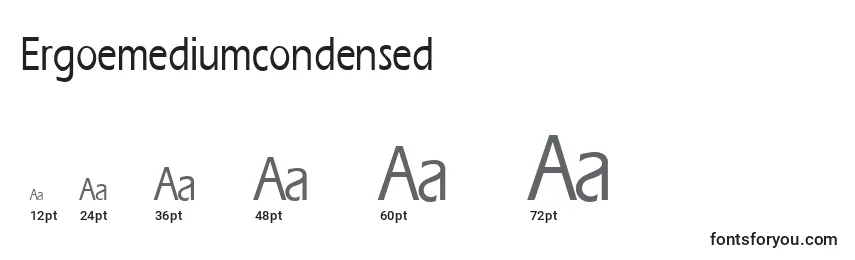 Размеры шрифта Ergoemediumcondensed
