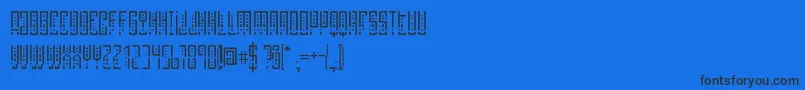 フォントSelknamUnicase – 黒い文字の青い背景