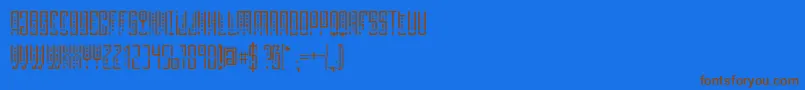 SelknamUnicase Font – Brown Fonts on Blue Background