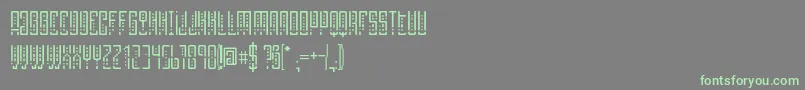 SelknamUnicase Font – Green Fonts on Gray Background