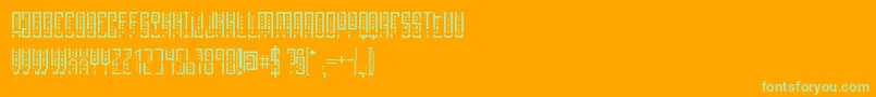 SelknamUnicase Font – Green Fonts on Orange Background